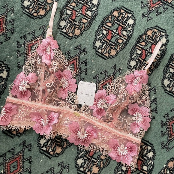 Free People Other - Free People Nette Rose lace floral bralette romantic dreamy